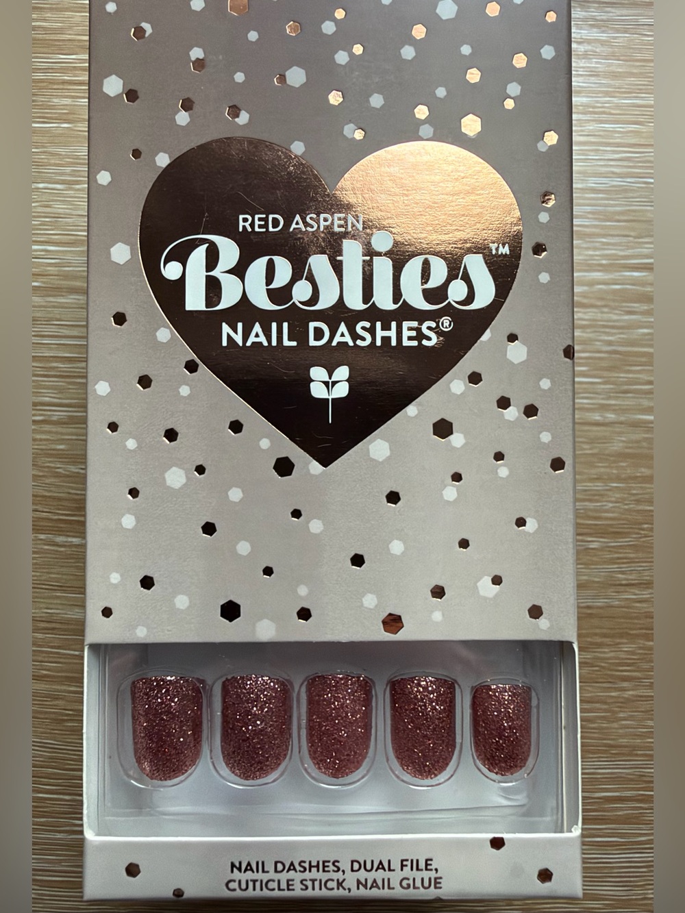 Red Aspen - Sparkle On Bestie Kieran - Press On Nails Kit - NEW! Short Square